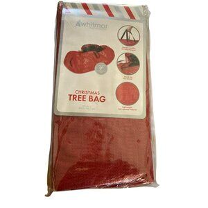 Whitmor Christmas Tree Bag Red 9Ft Holiday Organizer Storage